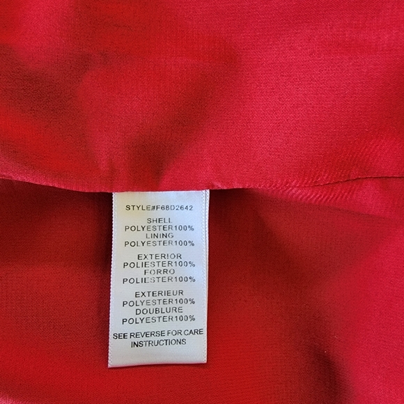 ADELYN RAE Halter Asymmetrical Sheath Dress In Red Size XS - Picture 11 of 11